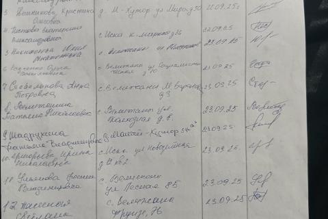 Подписи родителей